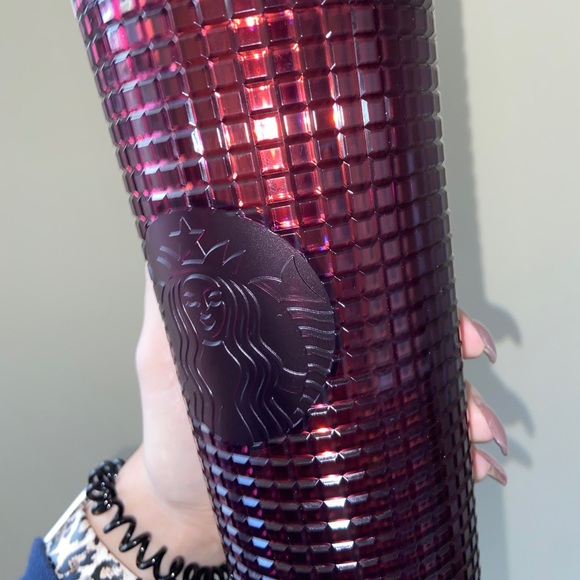 🌟SOLD🌟Starbucks Maroon Disco holiday tumbler - Picture 2 of 3